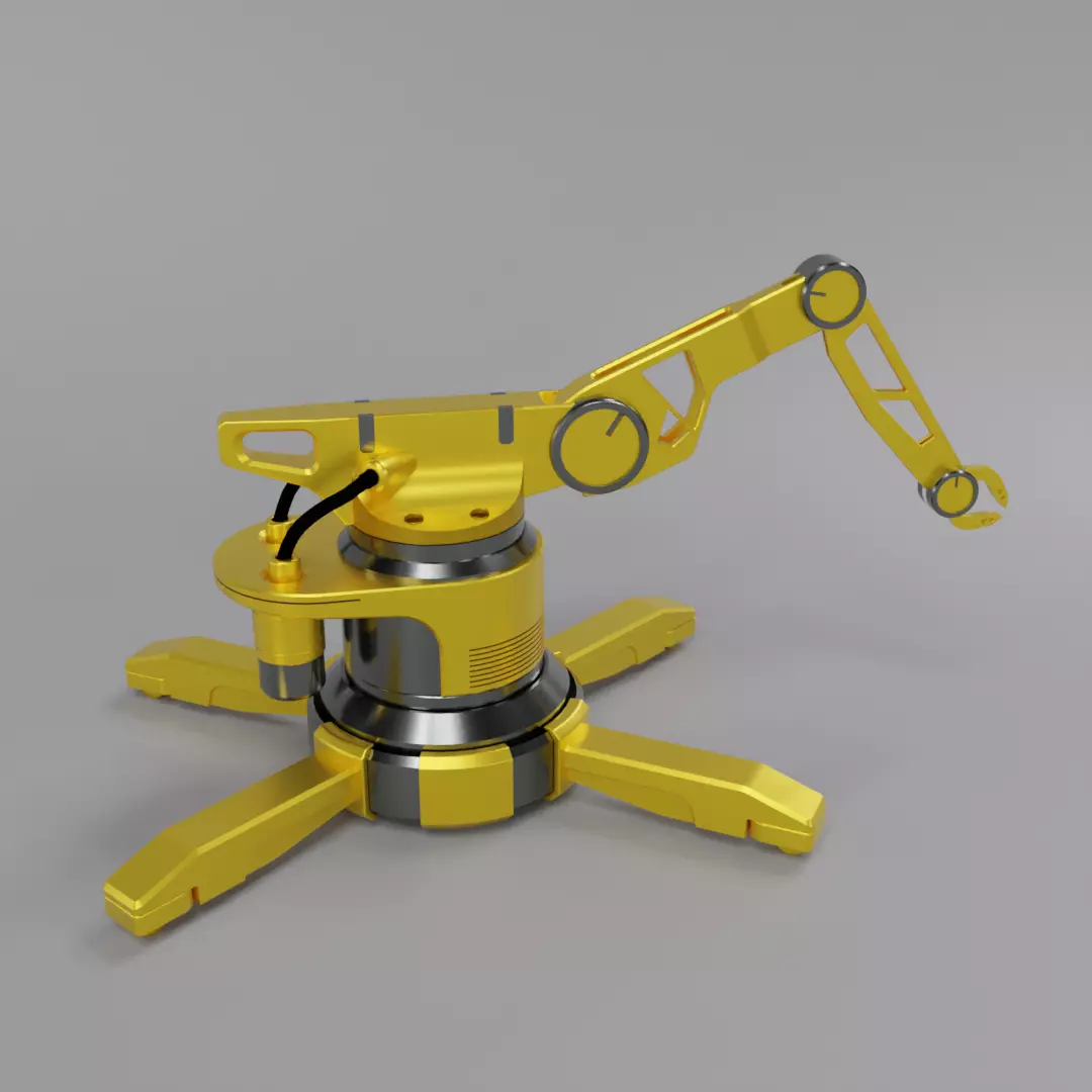 Sci-Fi Model 3D robotic arm 3D model_0