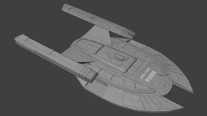 Star Trek Texas-Class Starship Low-poly 3D model