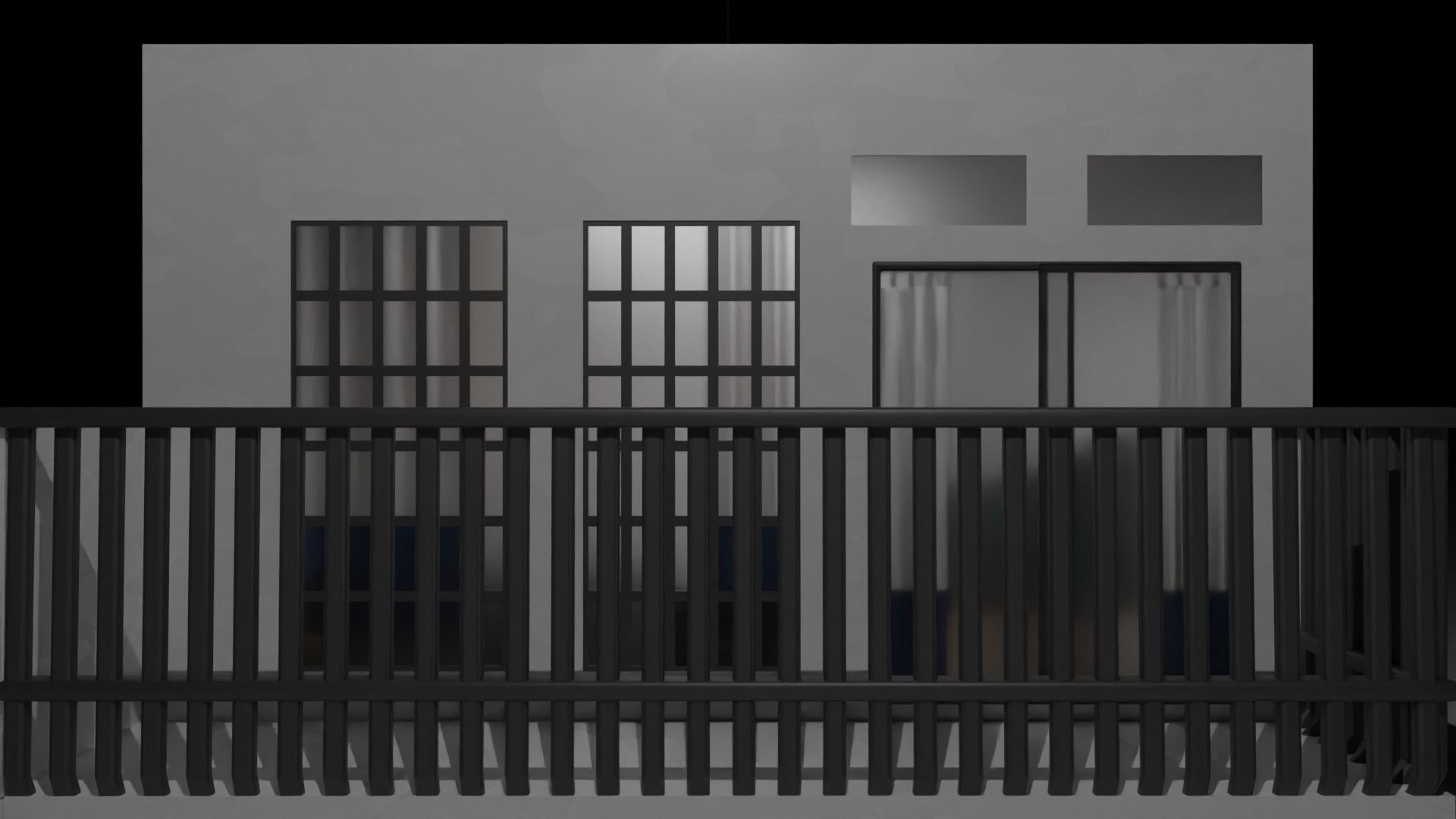 Blender cycles room Low-poly 3D model_5