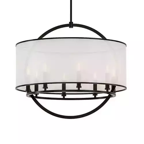 Harlan 8 round pendant light with shade