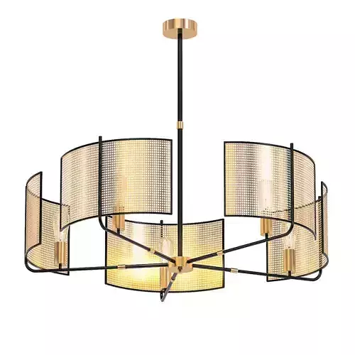 Caspian 5 metal chandelier 3D model