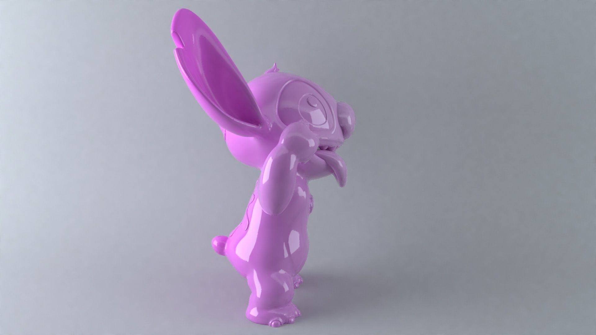 Stitch bunny figurine 3D print model_1