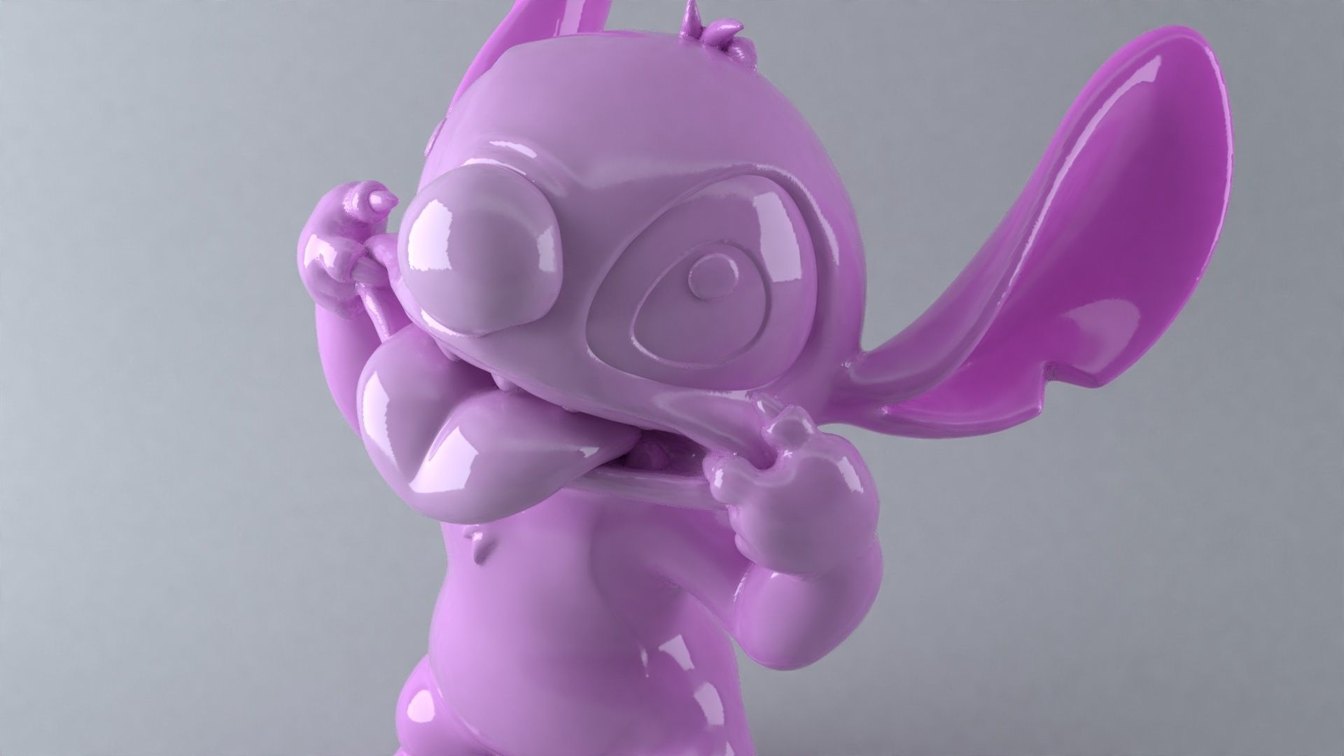 Stitch bunny figurine 3D print model_4