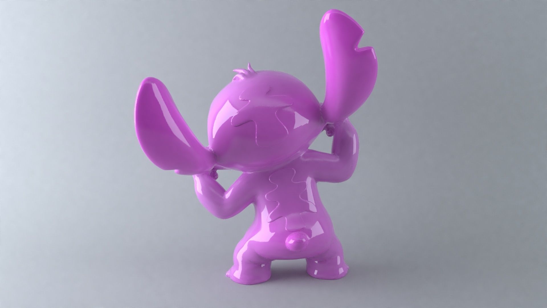Stitch bunny figurine 3D print model_2