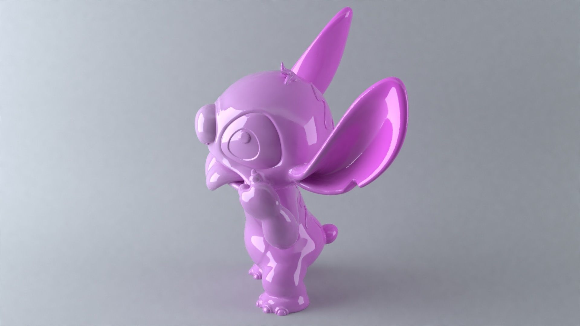 Stitch bunny figurine 3D print model_3
