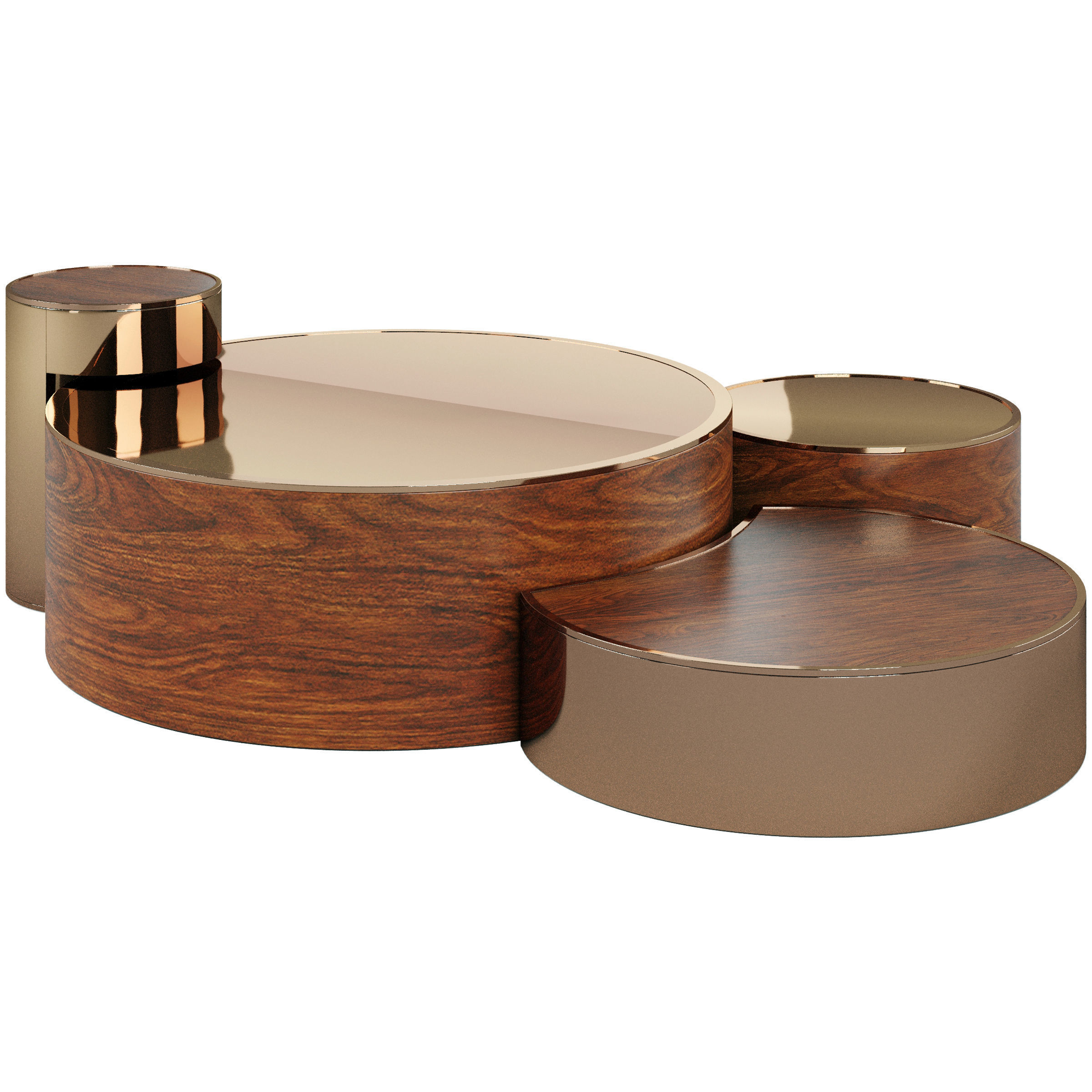 Fendi Casa Constellation Wood Coffee Table 3D model_1