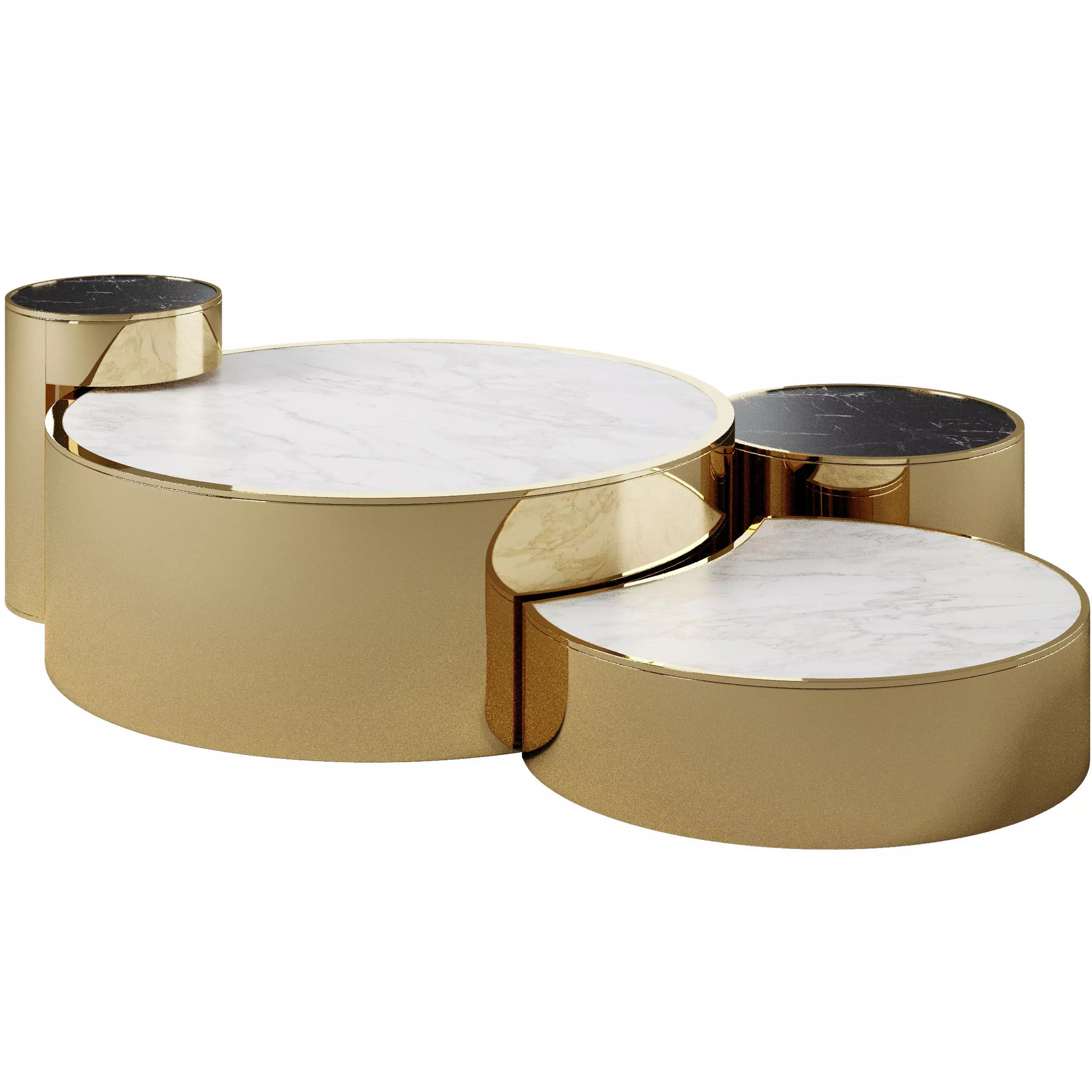 Fendi Casa Constellation Wood Coffee Table 3D model_0