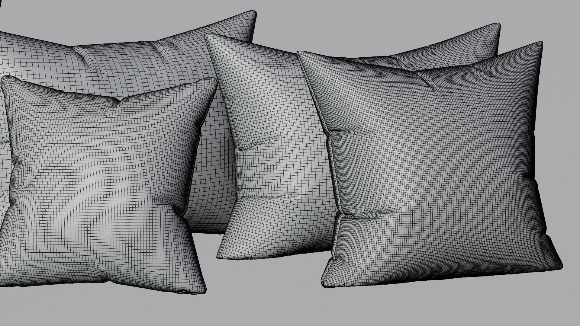 Pillow Collection two squares 3D model_9