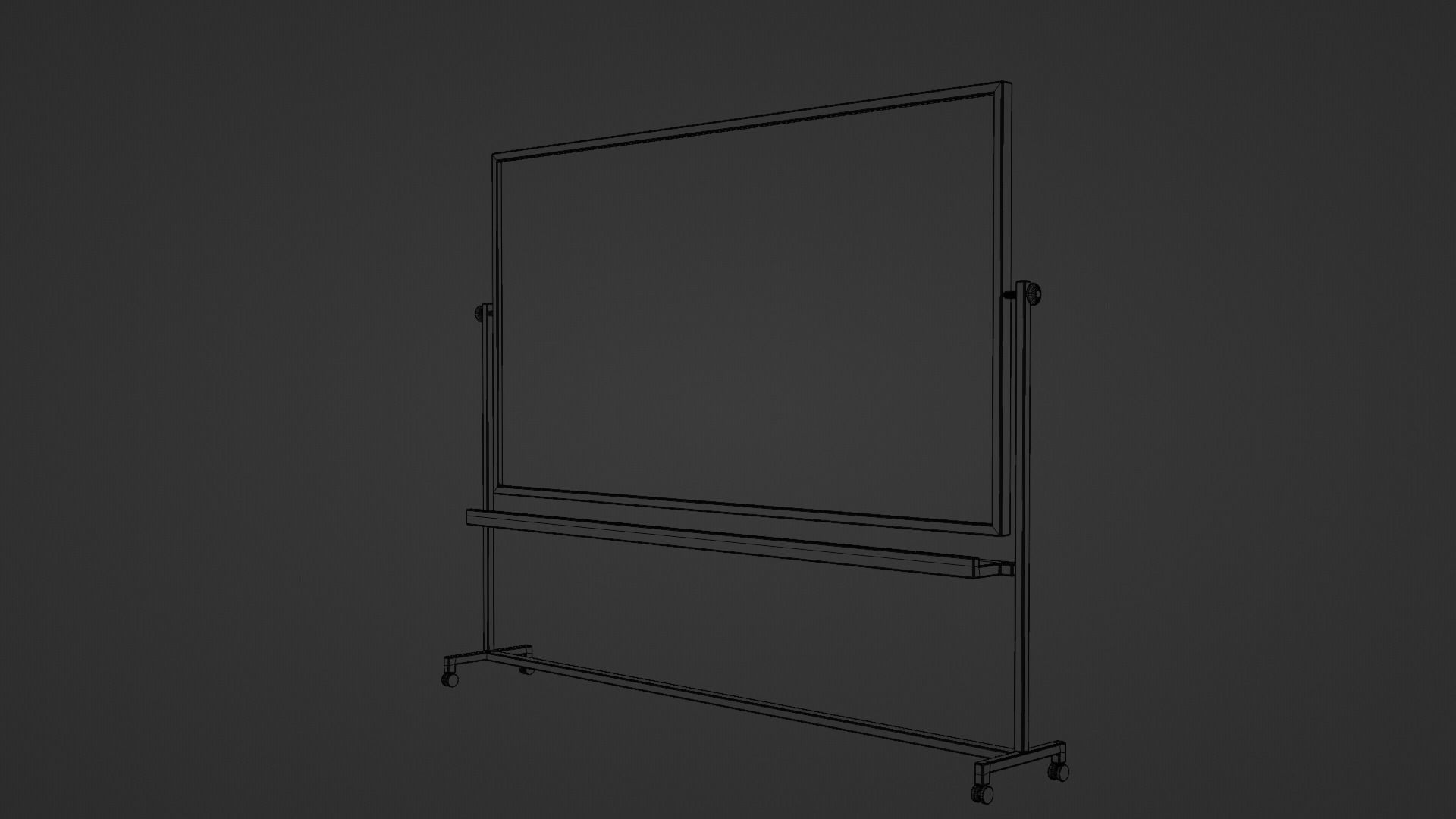 Whiteboard - Low-poly empty Low-poly 3D model_5
