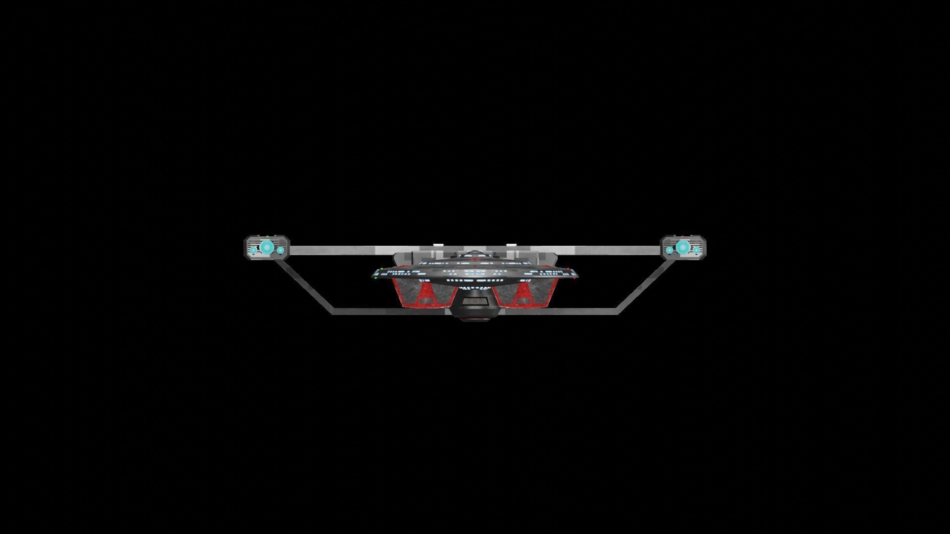 Star Trek Hiawatha-Class Starship Low-poly 3D model_3