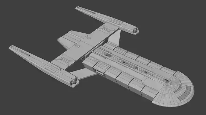 Star Trek Hiawatha-Class Starship Low-poly 3D model
