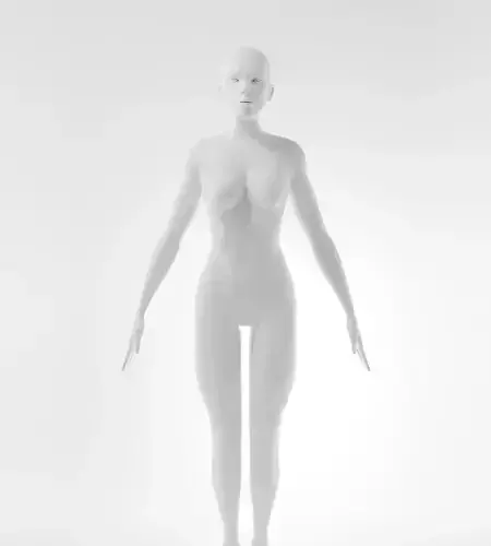 Rigged Low-Poly Female body Low-poly 3D model