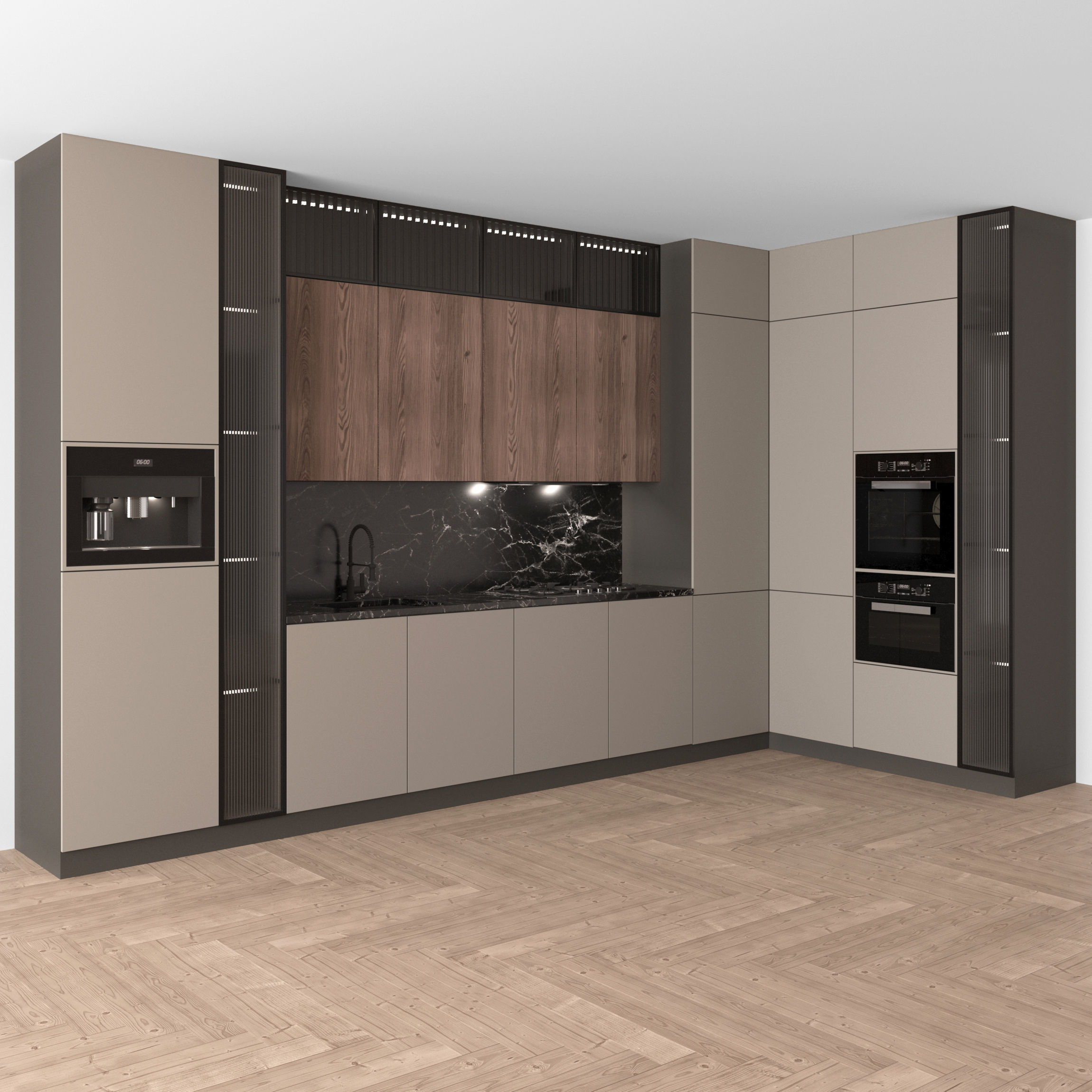 Kitchen Modern 16 - Corner Kitchen 3D model_1