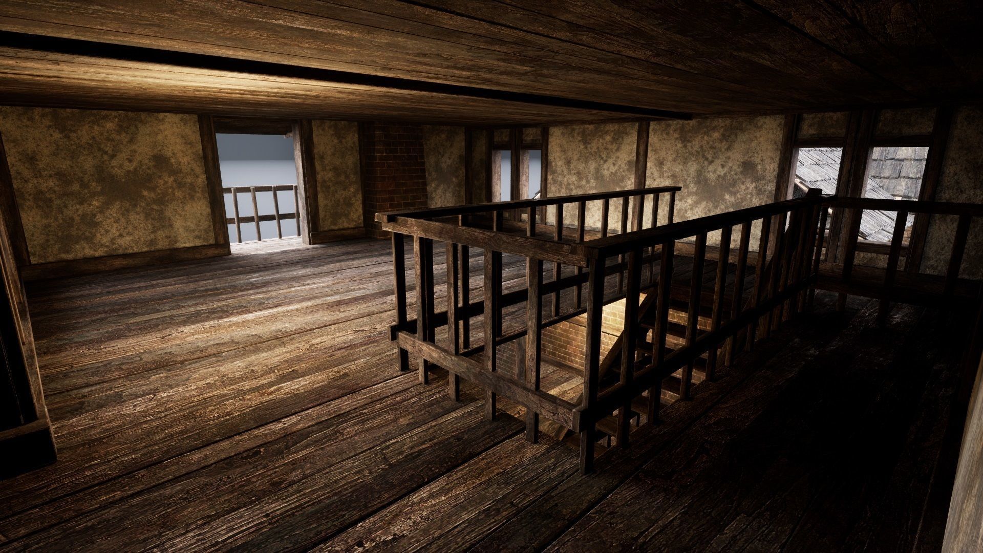 ENTERABLE MEDIEVAL SLAVIC HOUSE COTTAGE CABIN HUT VILLAGE PACK Low-poly 3D model_14