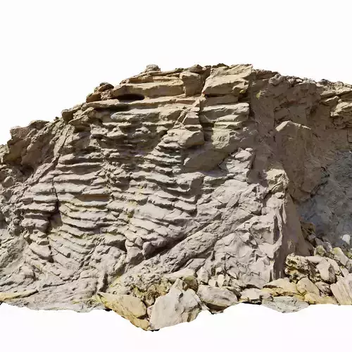 Large Mediterranean Coast Cliff PBR Scan 