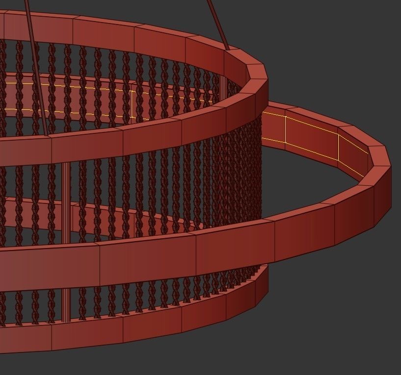 SVANA circular light fixture 3D model_2