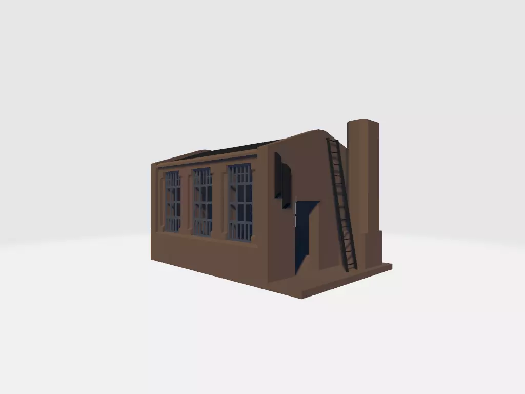 Small Warehouse Low-poly 3D model