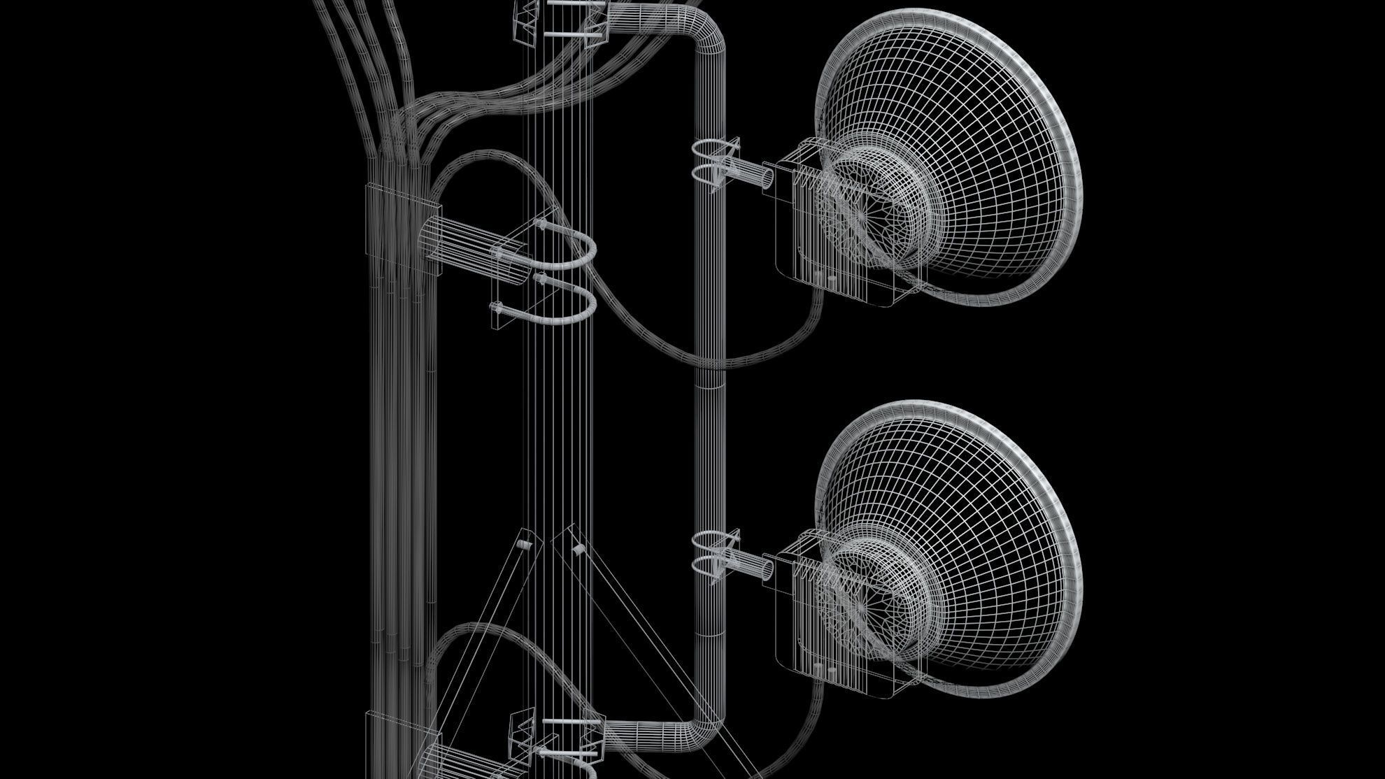 Rooftop Cell Phone Tower 1 3D model_8