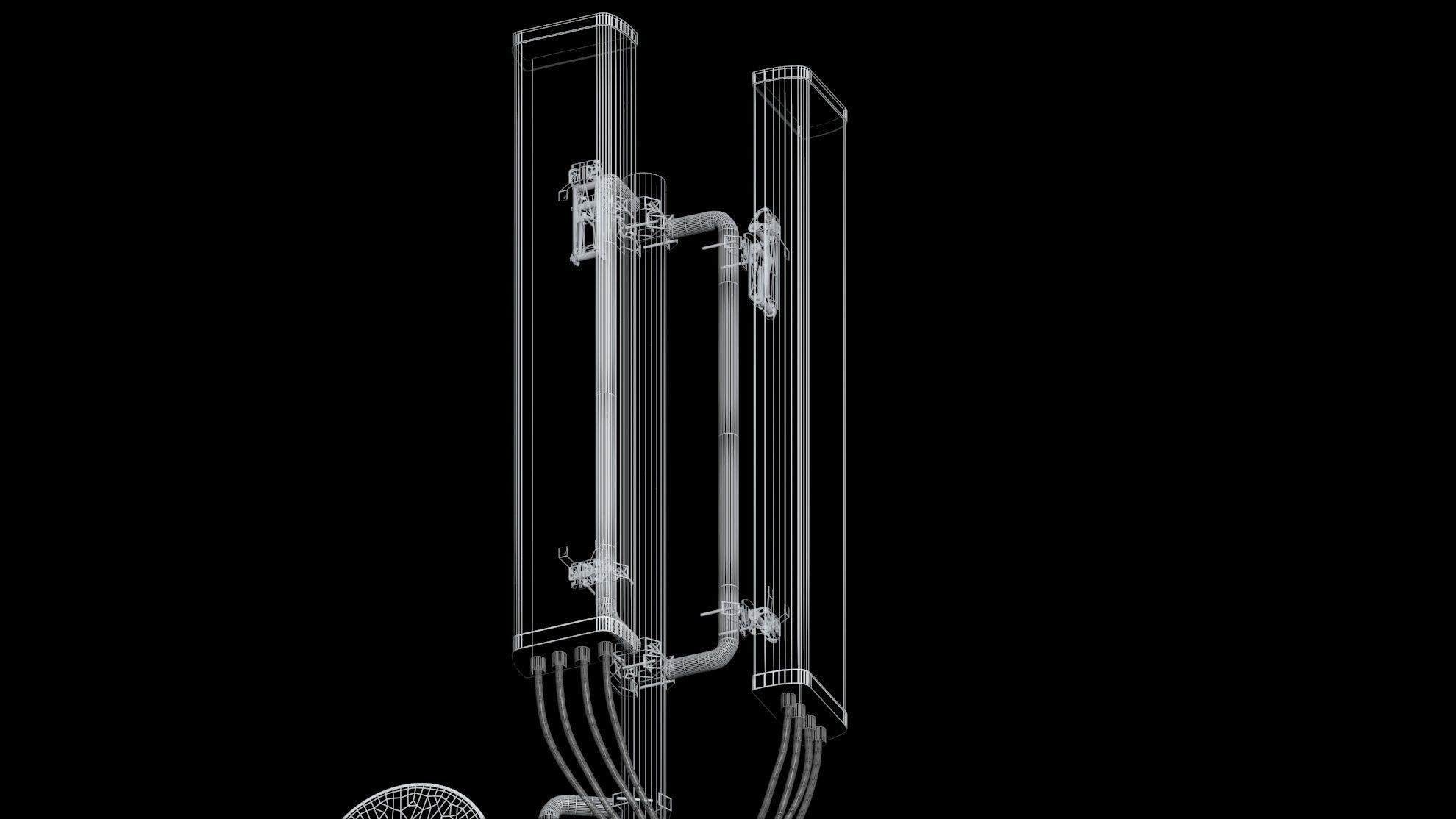 Rooftop Cell Phone Tower 1 3D model_10