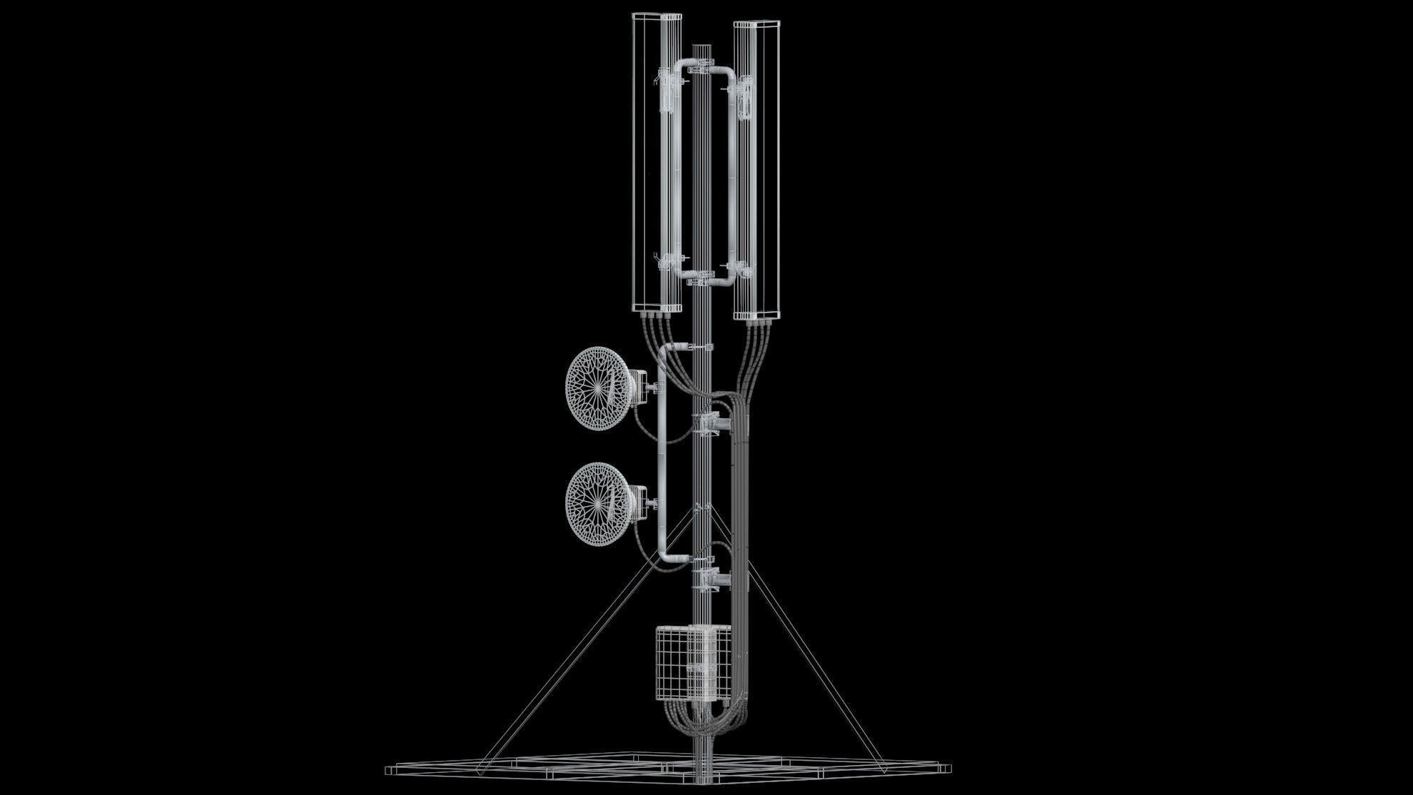 Rooftop Cell Phone Tower 1 3D model_6