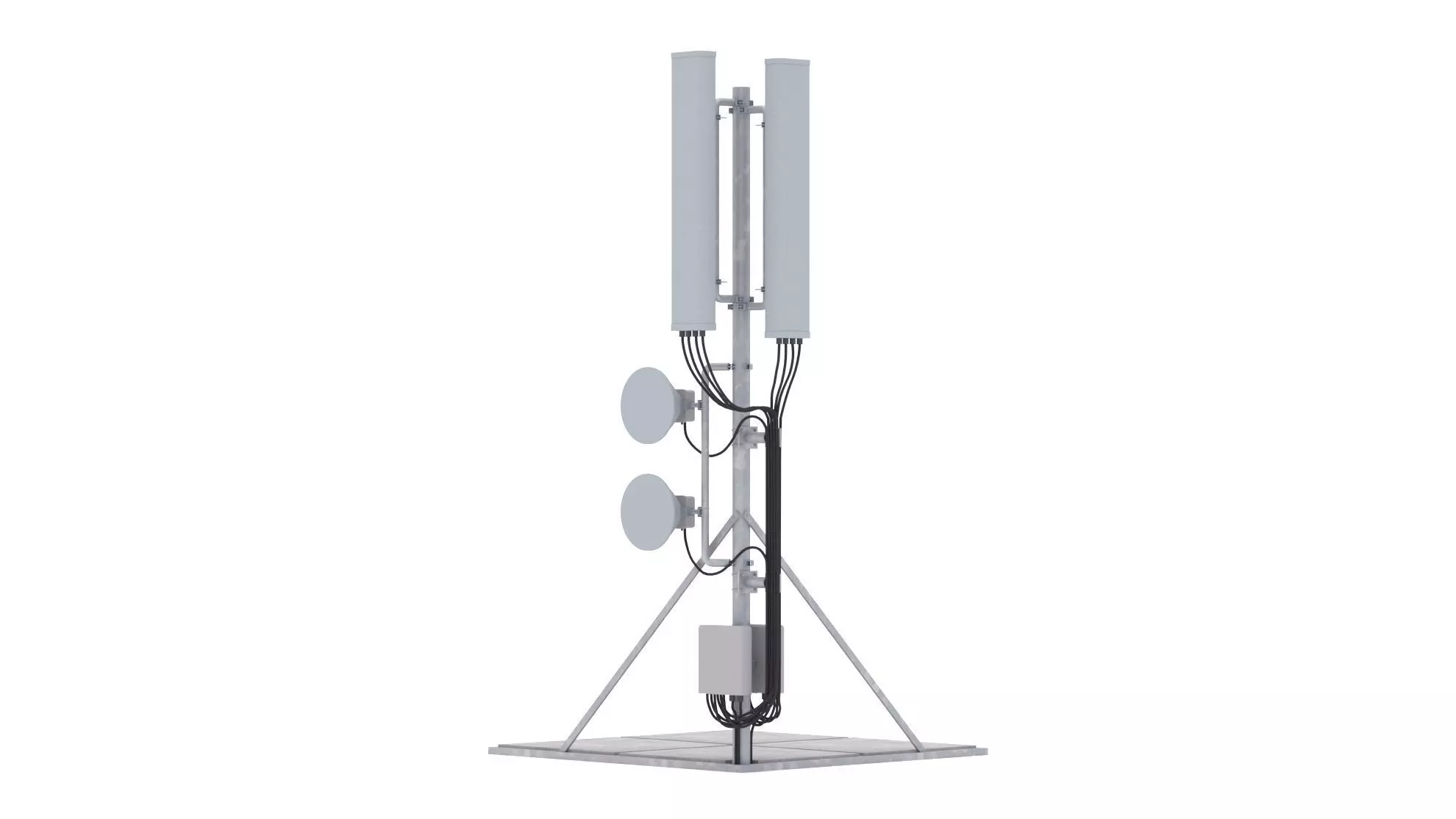 Rooftop Cell Phone Tower 1 3D model_0