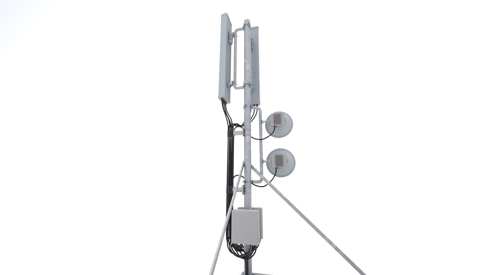Rooftop Cell Phone Tower 1 3D model_3