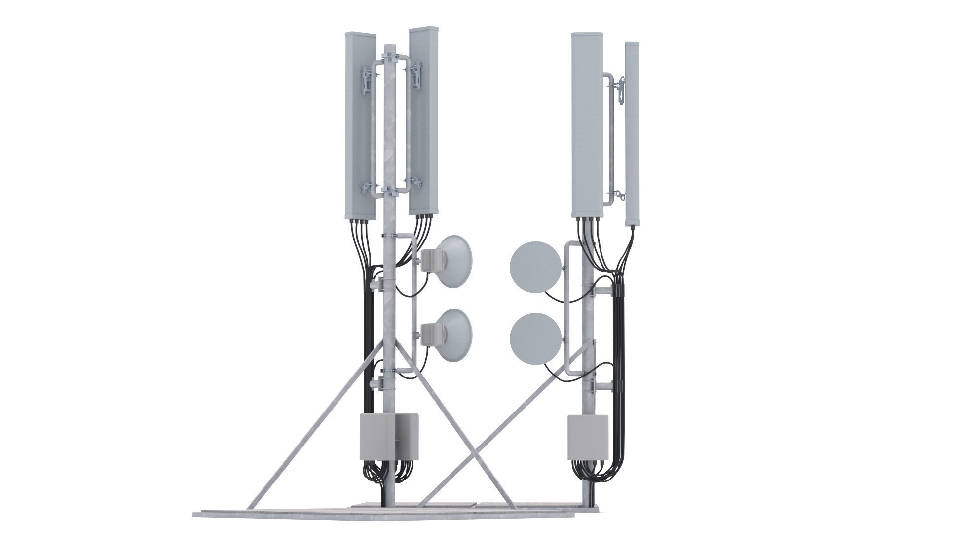 Rooftop Cell Phone Tower 1 3D model_4