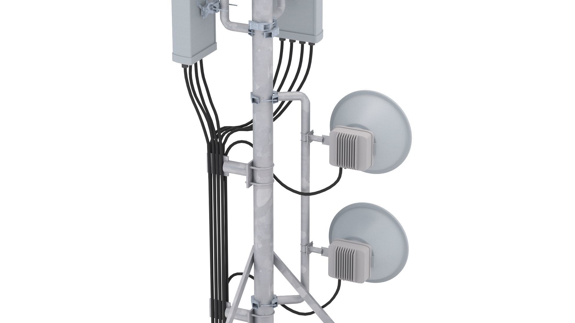 Rooftop Cell Phone Tower 1 3D model_5