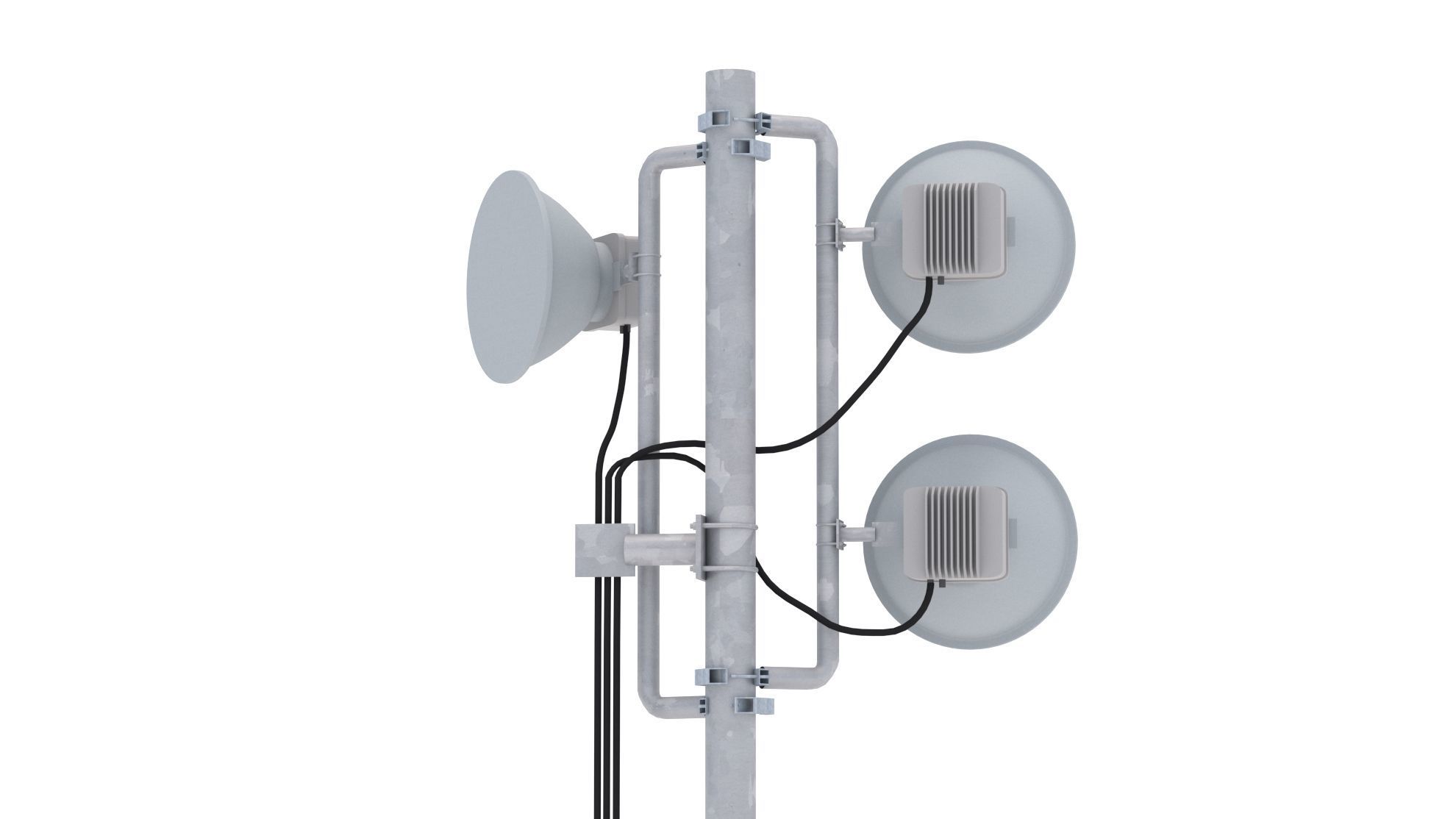 Rooftop Cell Phone Tower 2 3D model_3