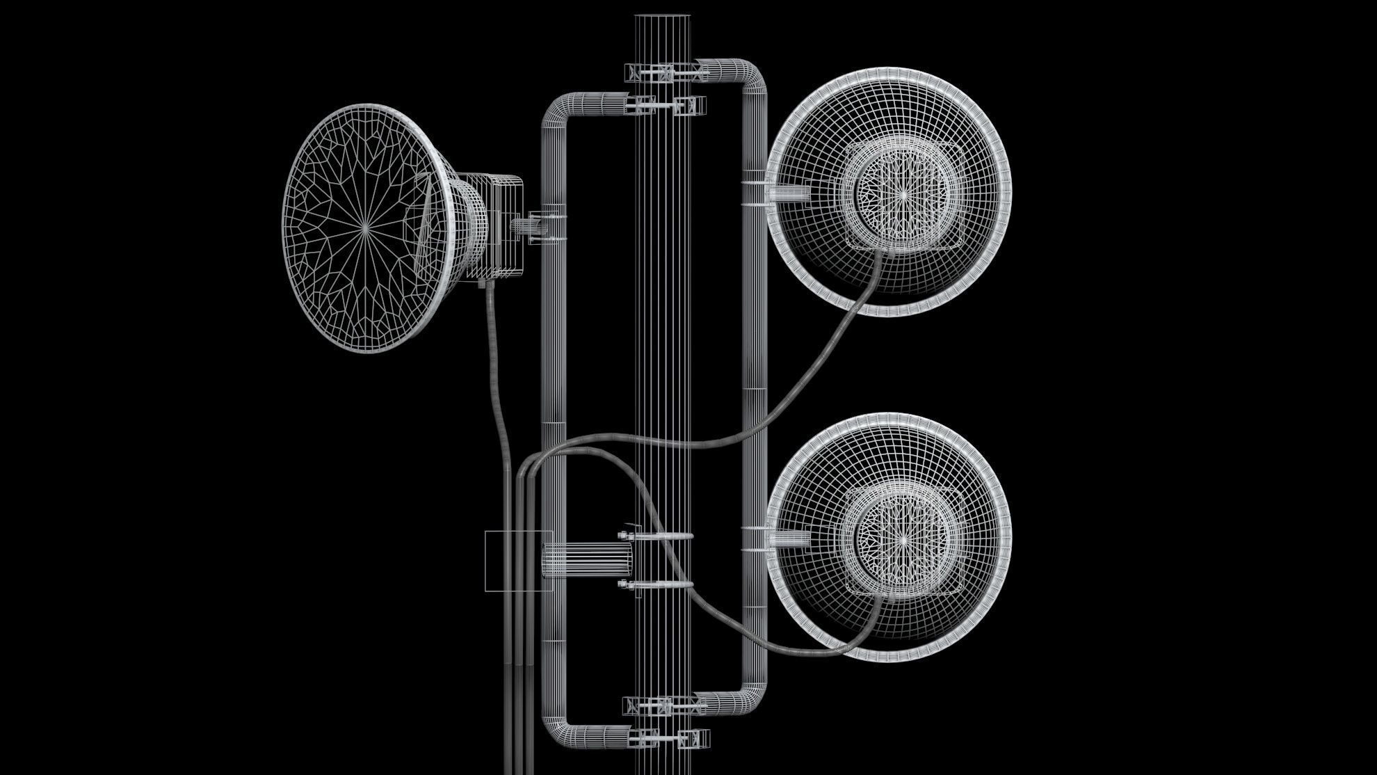 Rooftop Cell Phone Tower 2 3D model_8