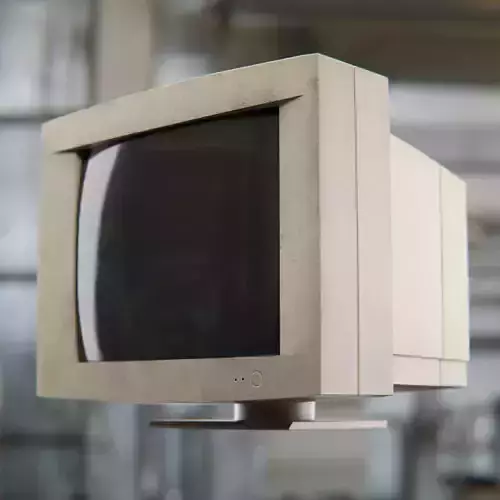 Vintage Monitor 80s Low-poly 3D model