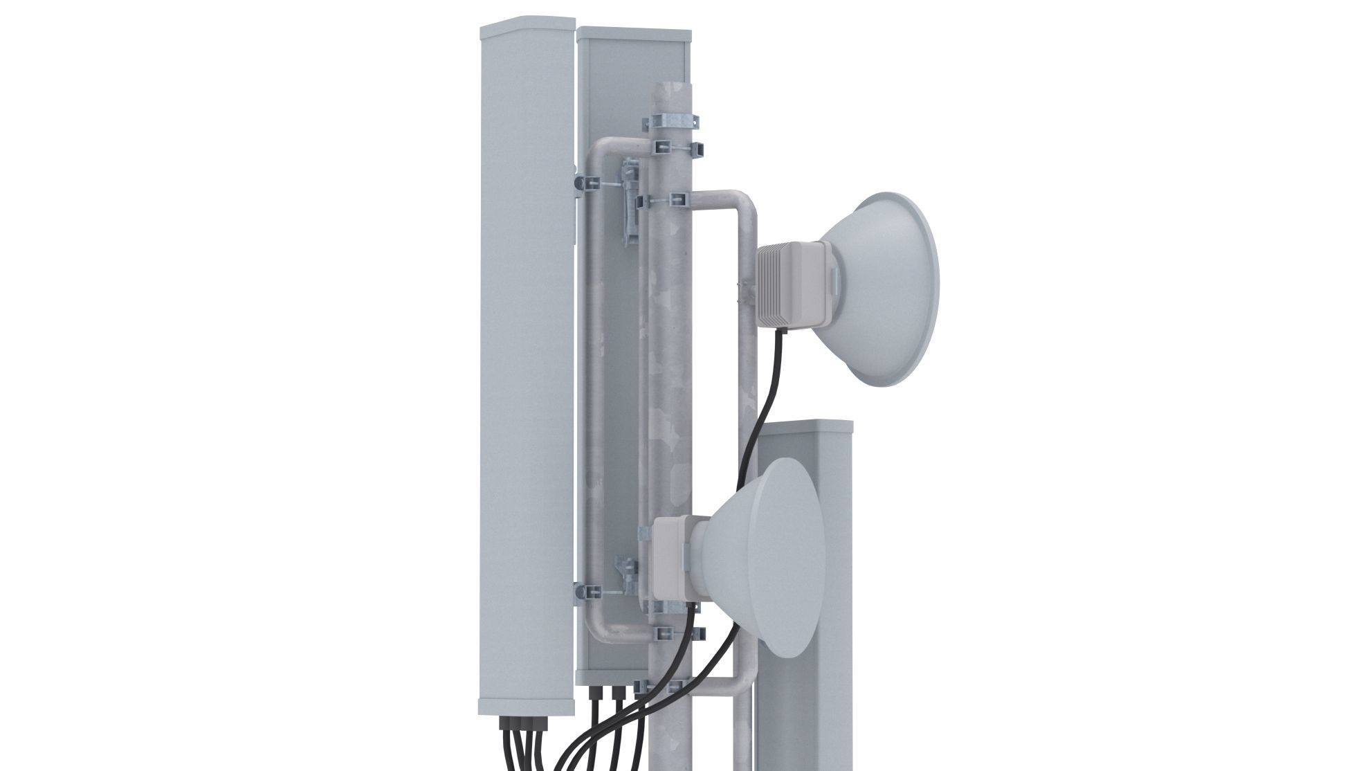 Rooftop Cell Phone Tower 3 3D model_4