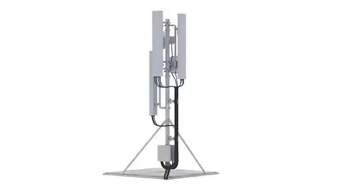 Rooftop Cell Phone Tower 3 3D model