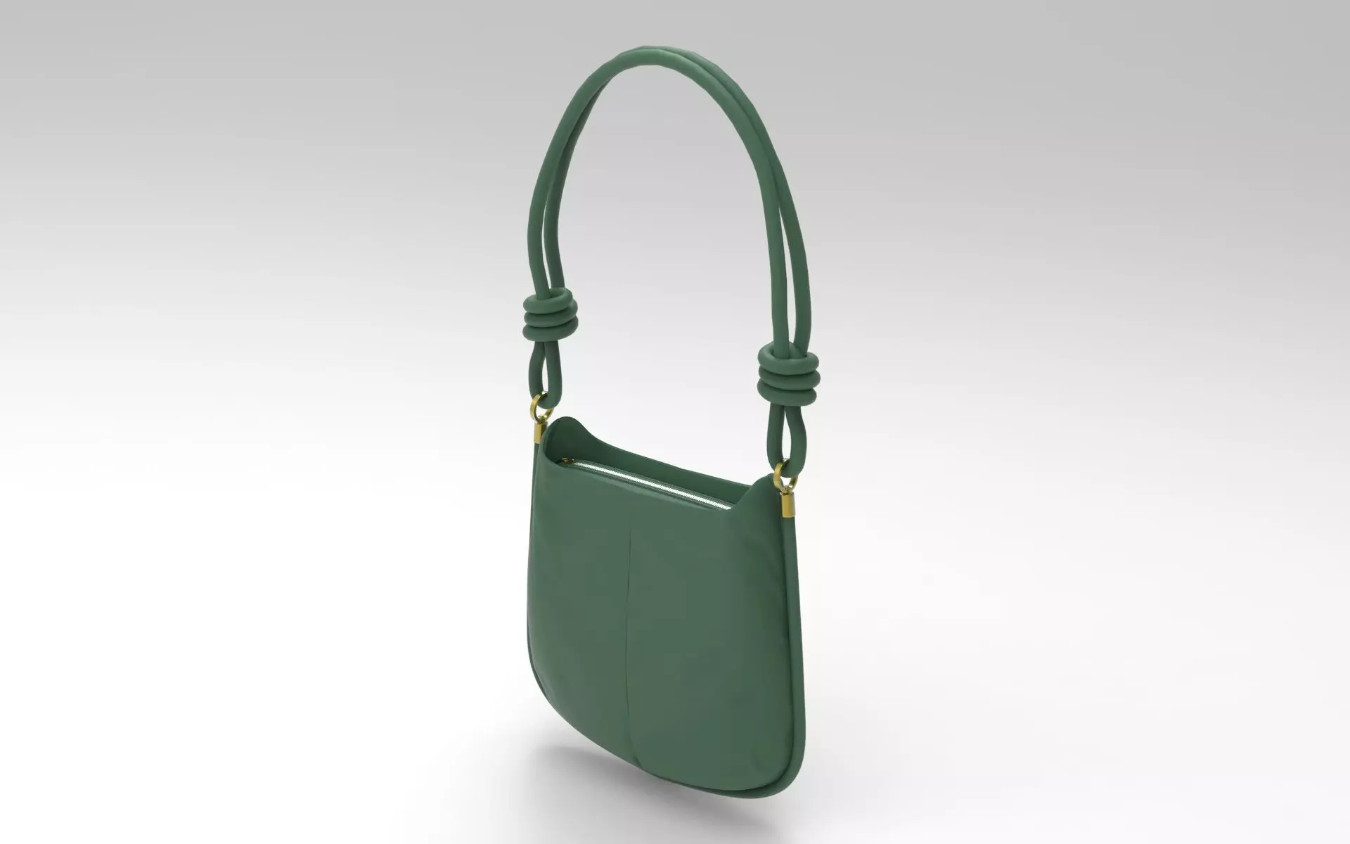 Luna Knotted Handle Hobo Bag 3D model