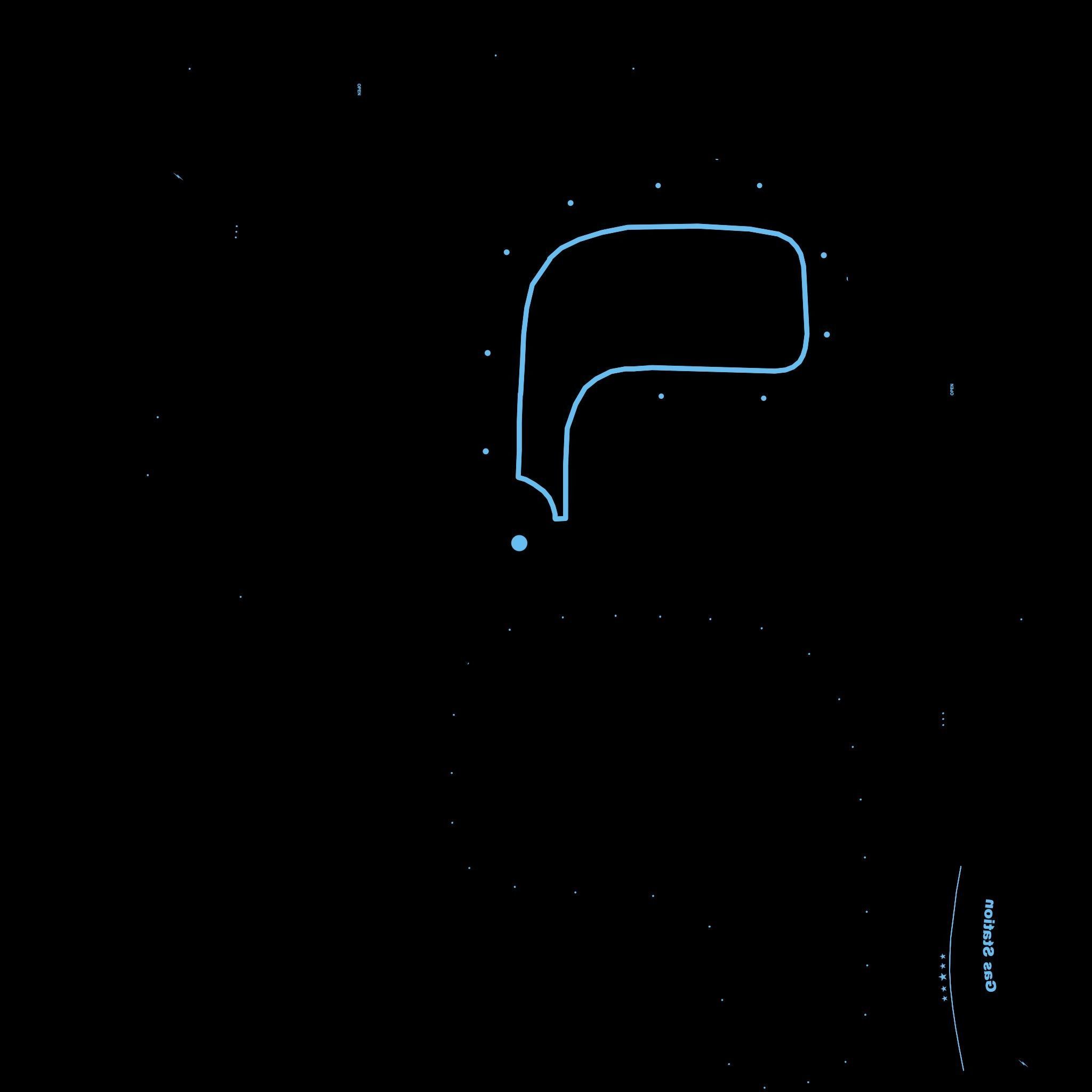 SciFi Gas Station A01 White Blue - Sci Fi Exterior Design Low-poly 3D model_24