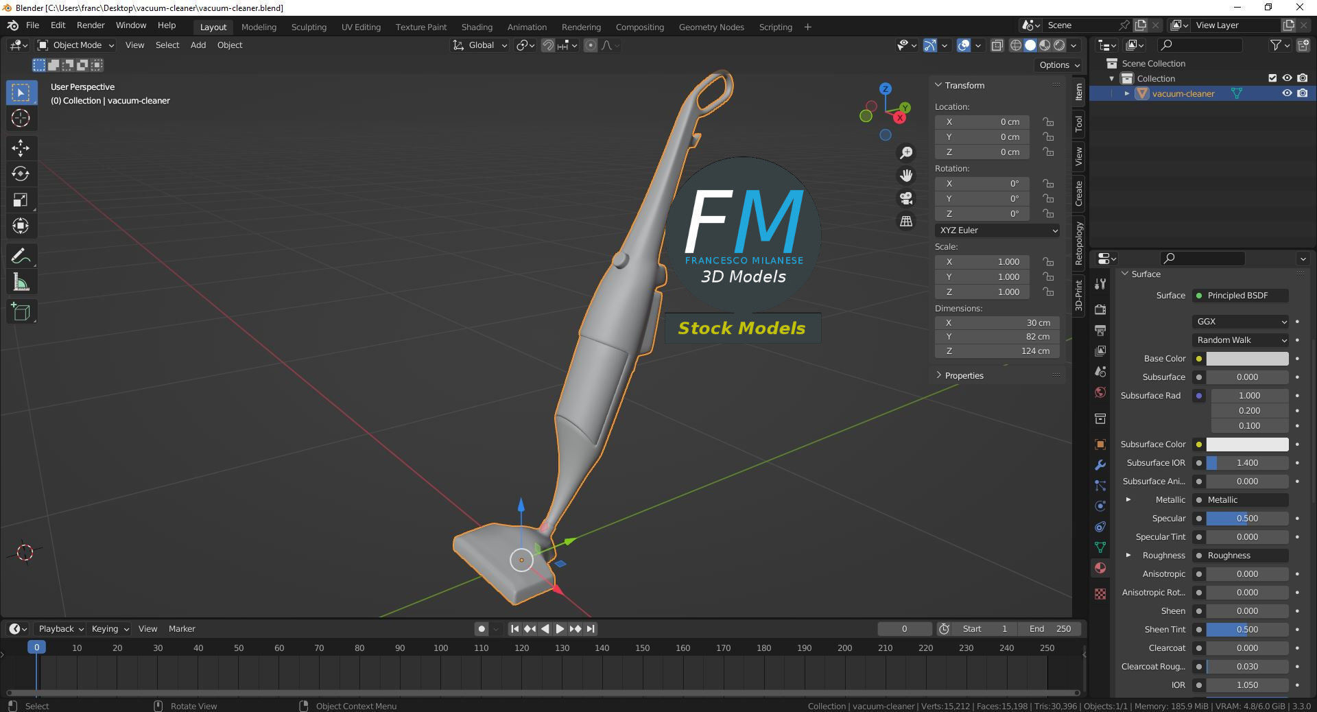 Vacuum cleaner 3D model_9