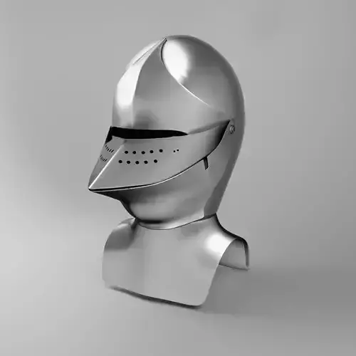 Knight Helmet Low-Poly