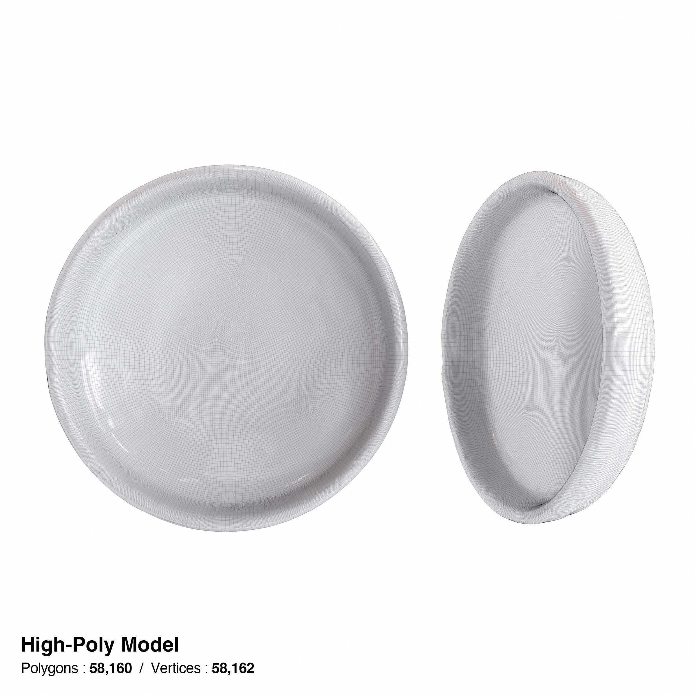 Japanese Tableware Set 5 Low-poly 3D model_13