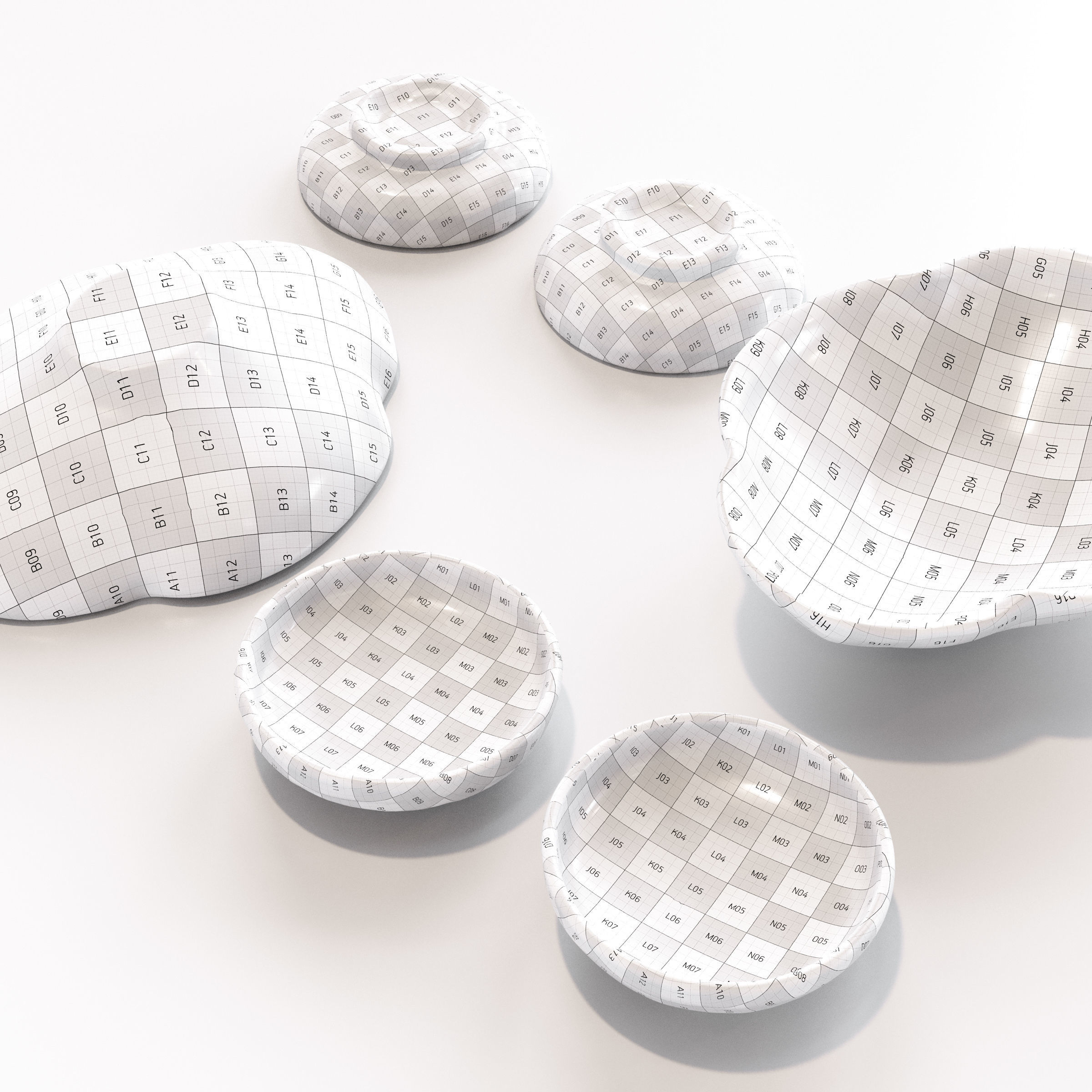 Japanese Tableware Set 5 Low-poly 3D model_6