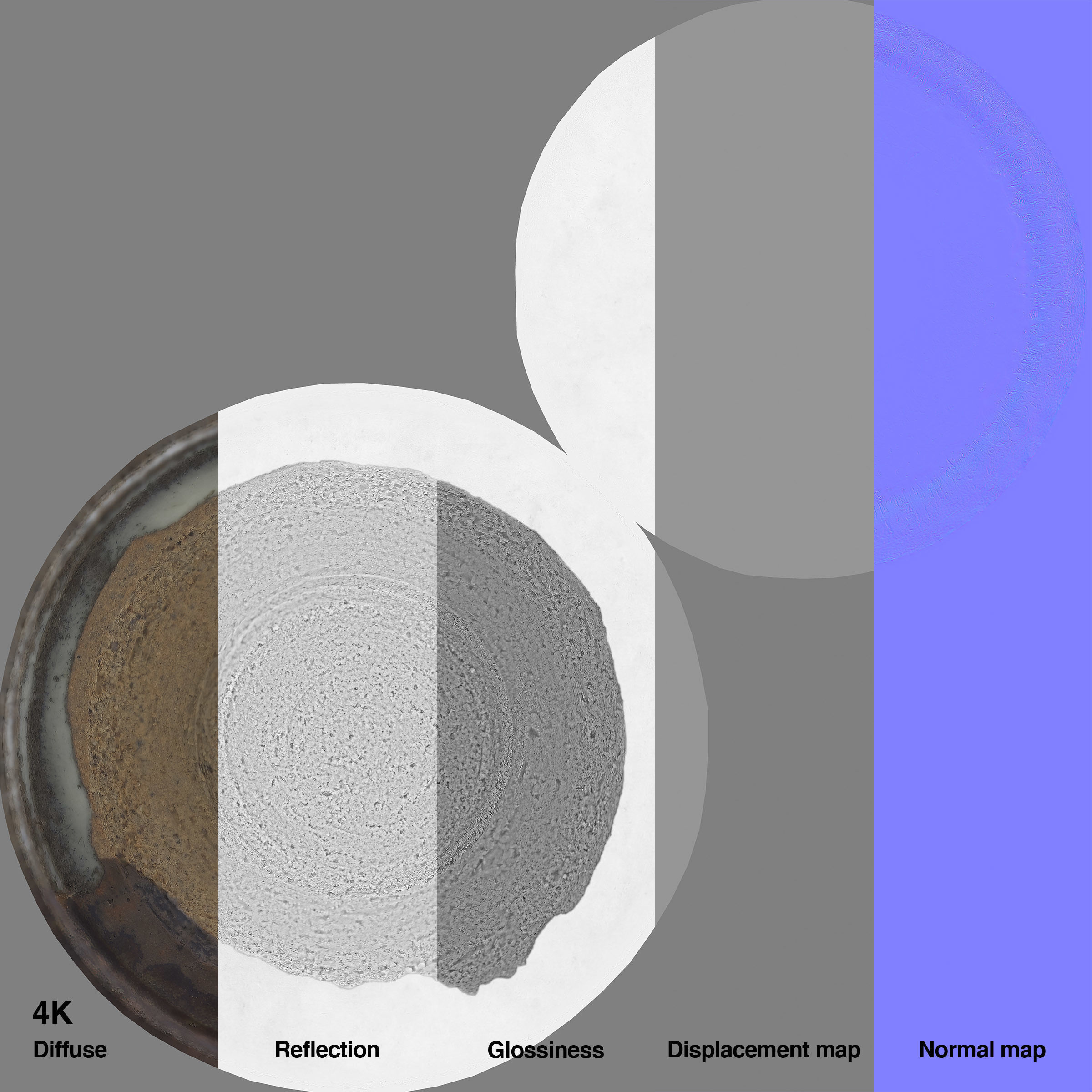 Japanese Tableware Set 5 Low-poly 3D model_20