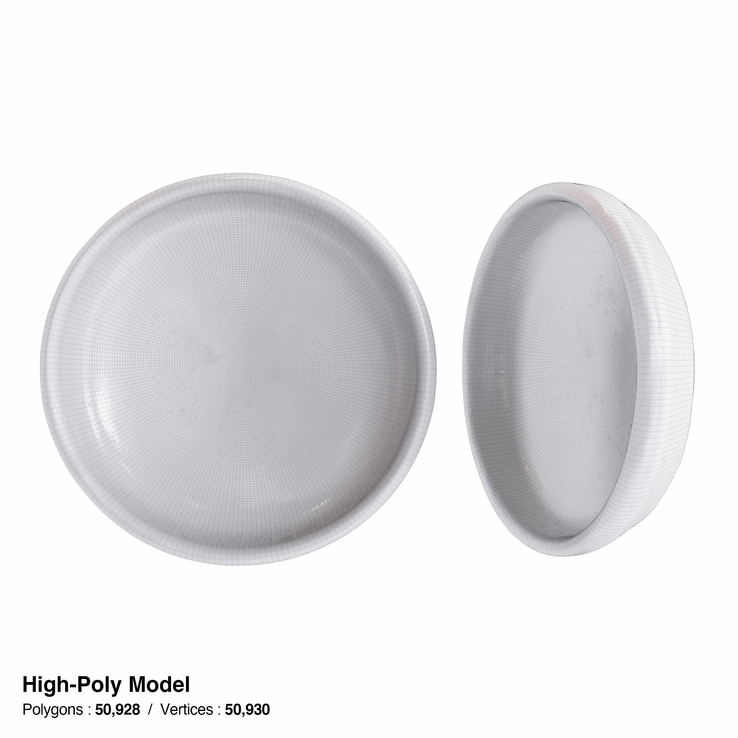 Japanese Tableware Set 5 Low-poly 3D model_11