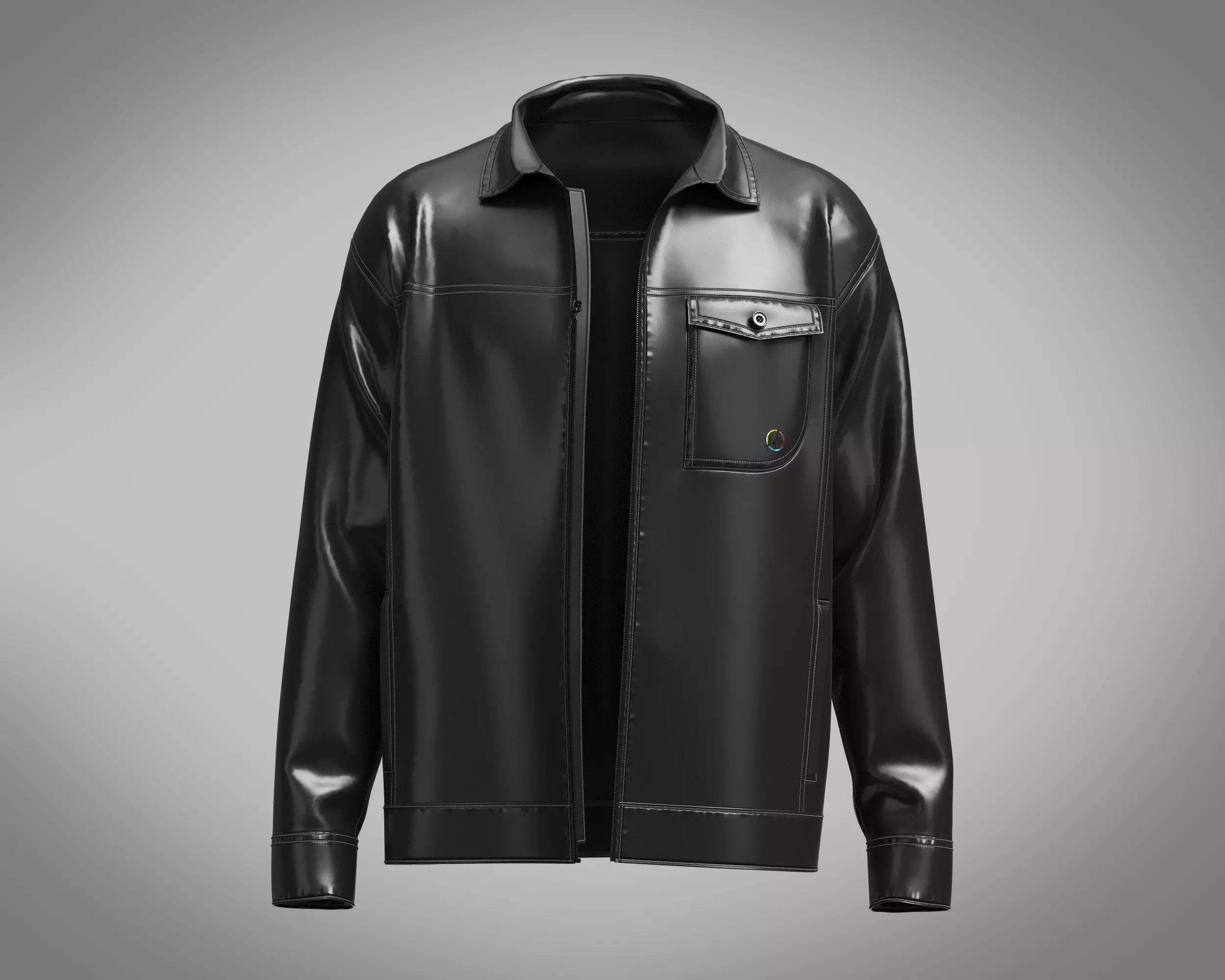 Leather Workwear Jacket 3D model