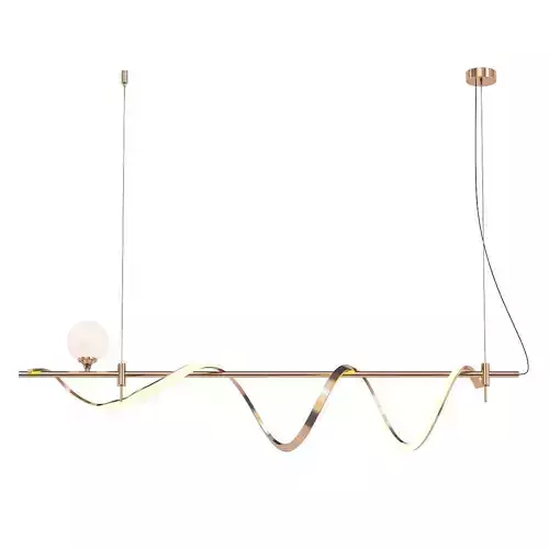 COURT pendant light with gold wavy design