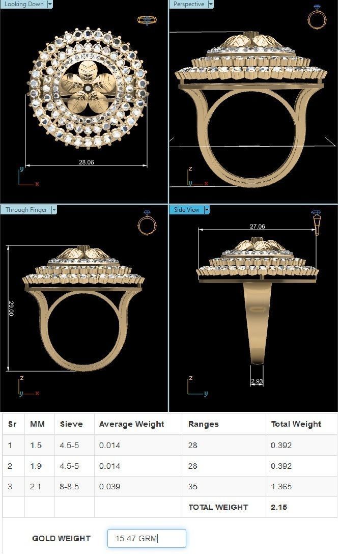 Women Ring 3D print model_1