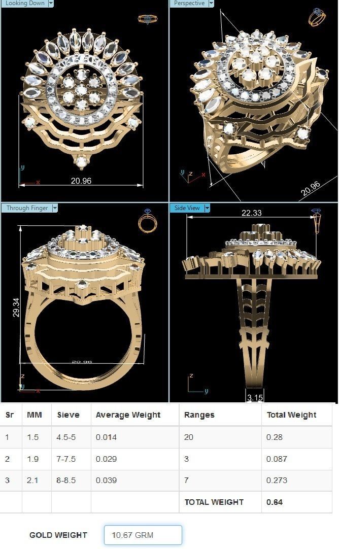 Women Ring 3D print model_1