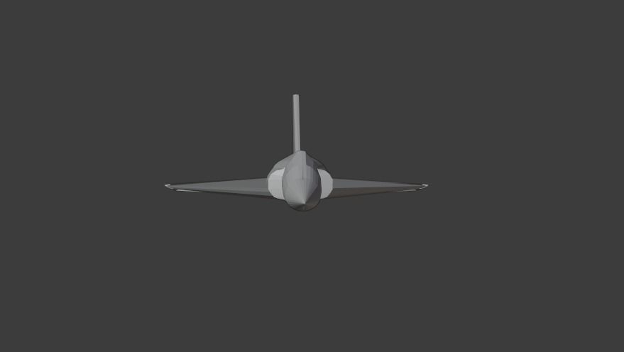 Low Poly Fighter Model jet 3D model_2