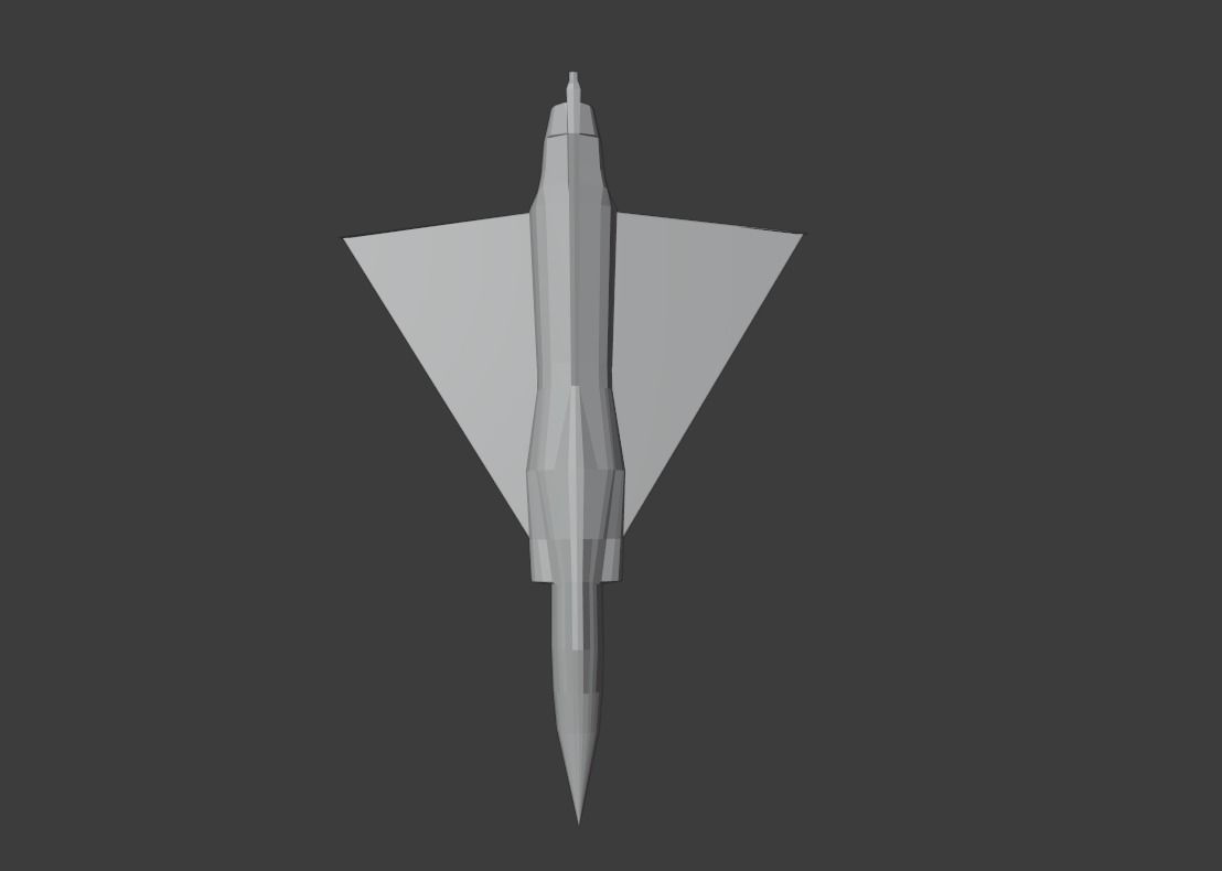 Low Poly Fighter Model jet 3D model_3