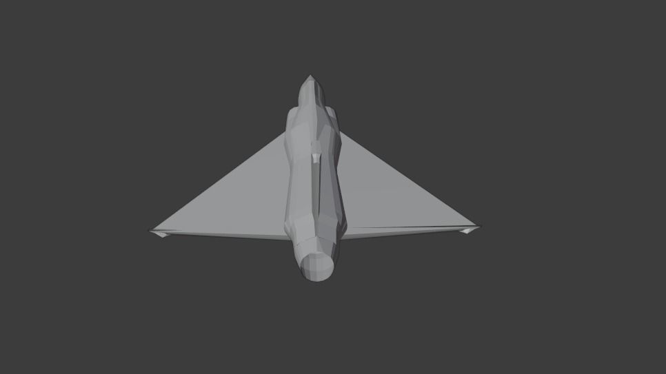 Low Poly Fighter Model jet 3D model_4