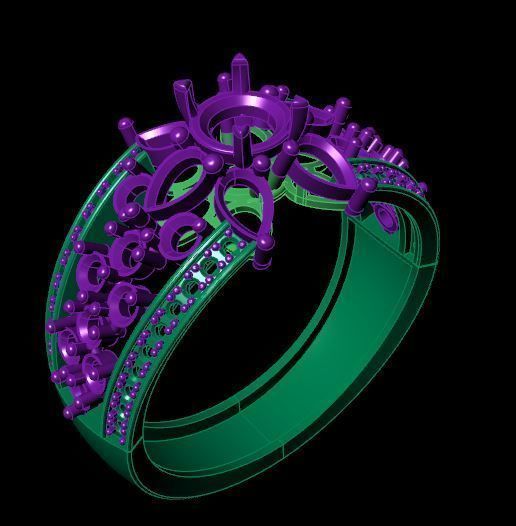 Rings 3D print model_4