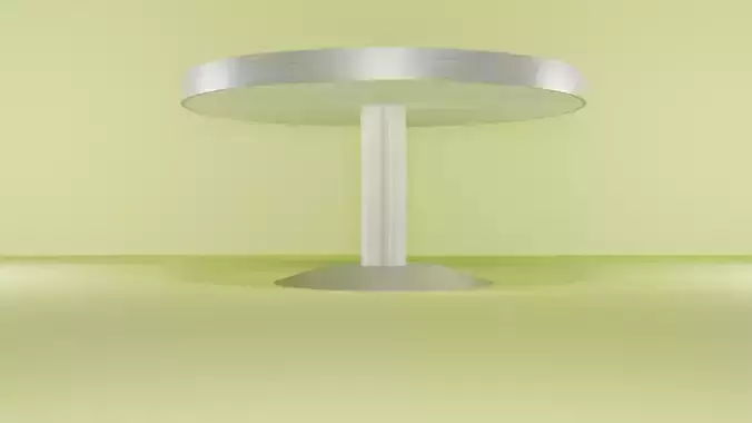 Round dining table Low-poly 3D model